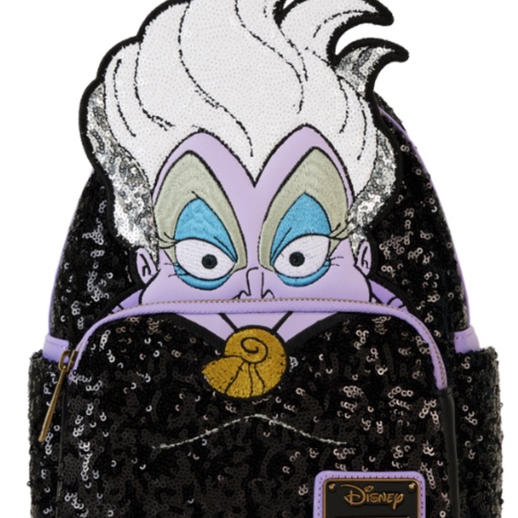 The Little Mermaid 35th Anniversary Exclusive Ursula Sequin Cosplay Mini Backpac - Picture 2 of 5
